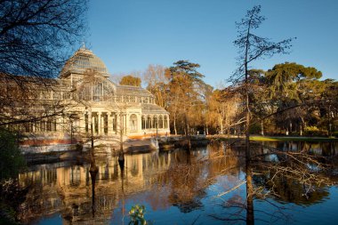 Retiro Park 'taki Kristal Saray (Parque El Retiro), Madrid, İspanya