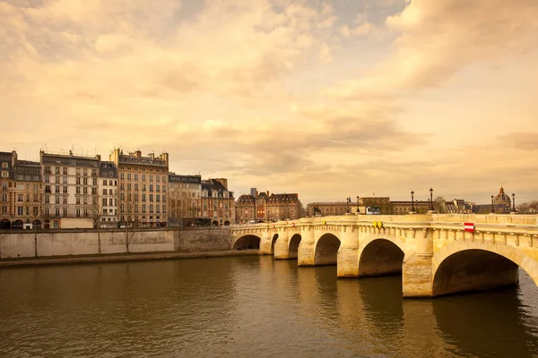 Pont Neuf Bridge Seine River Ile Cite Parigi Francia — Foto Stock