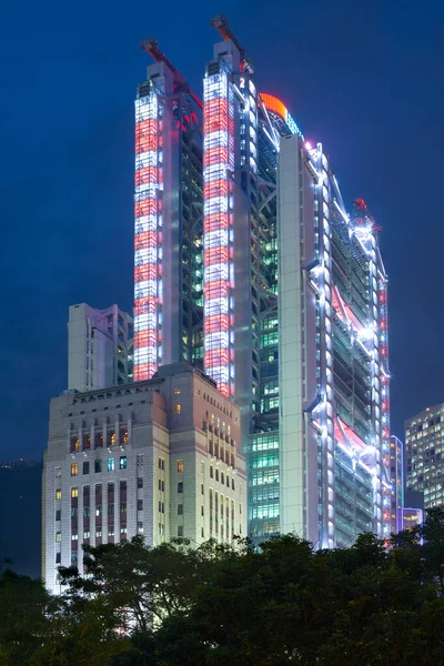 中国金钟 汇丰大厦 建筑师诺曼 福斯特设计 位于中区钟湾石像广场 — 图库照片