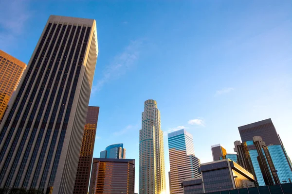 Skyline Edificios Distrito Financiero Del Centro Los Ángeles California Estados — Foto de Stock