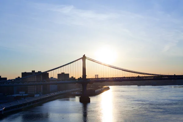 Manhattan Bridge East River Nowy Jork Stany Zjednoczone Ameryki — Zdjęcie stockowe