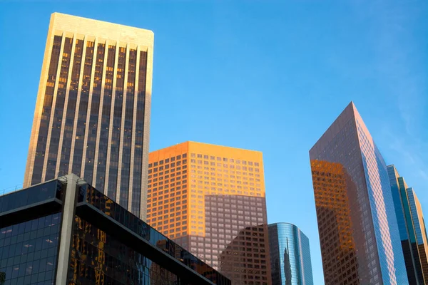 Skyline Buildings Downtown Financial District Los Angeles California Estados Unidos — Fotografia de Stock