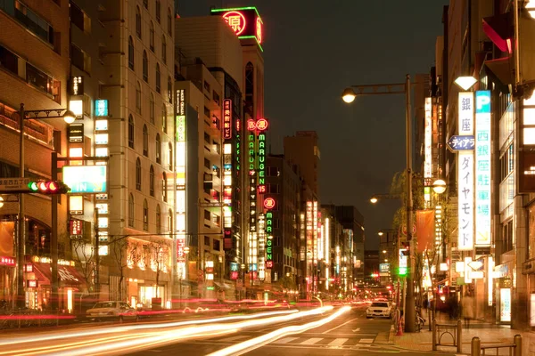 日本本州关东地区东京 银座地区街道上的小径 — 图库照片