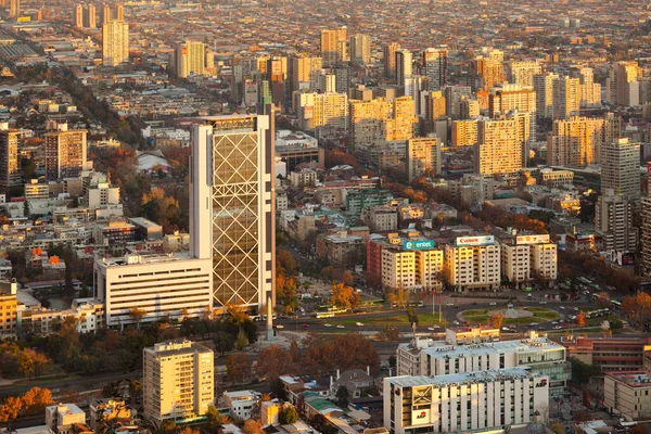 Santiago Chile Region Metropolitana Chile Panoramiczny Widok Centrum Santiago — Zdjęcie stockowe