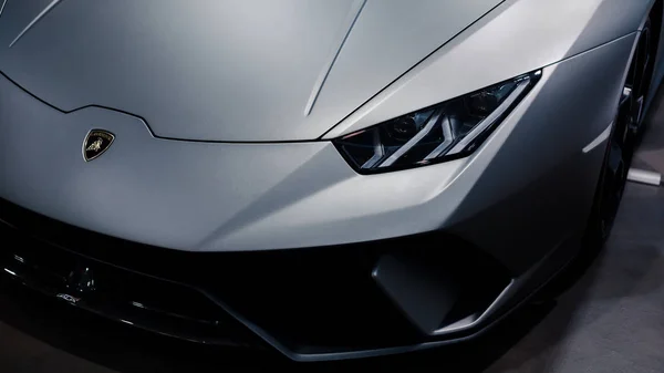 Bologna Italia Dicembre 2019 Lamborghini Huracan Performante Logo Griglia Anteriore — Foto Stock