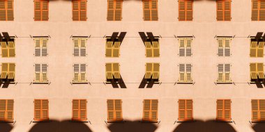 Eski İtalyan pencereleri yaratıcı kavram arka planı.