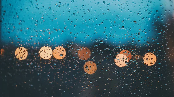 Gotas Agua Vaso Después Lluvia — Foto de Stock