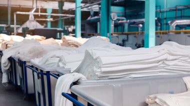 Textile Manufacturing. Circular knitted fabric. Textile factory in spinning production line and a rotating machinery and equipment production company. Clothing industry. Manufacturing textile fabrics.