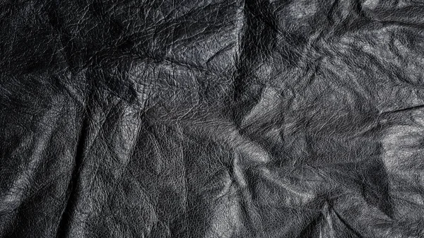 Old Leather Texture Black Genuine Leather Texture Top Layer Pores — Stock Photo, Image