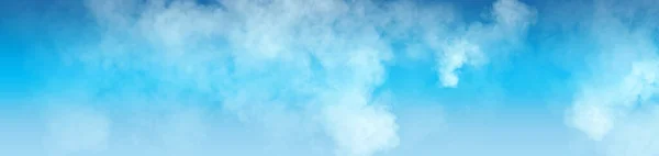 Clouds on the blue sky panoramic abstract background.