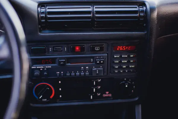 retro car audio system and climate control.