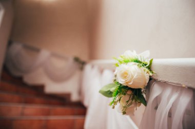 düğün süslenmiş merdivenler