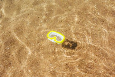 sarı yüzme palet ve maske