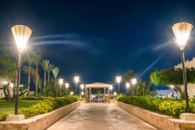 SHARM EL SHEIKH, EGYPT - 14 Mayıs 2019: otelin tatil yeri