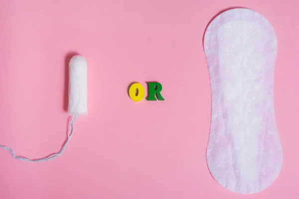 Menstruationspolster oder Tampon — Stockfoto