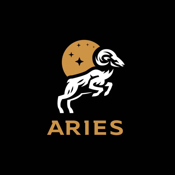 Aries, cabra, carnero . — Vector de stock