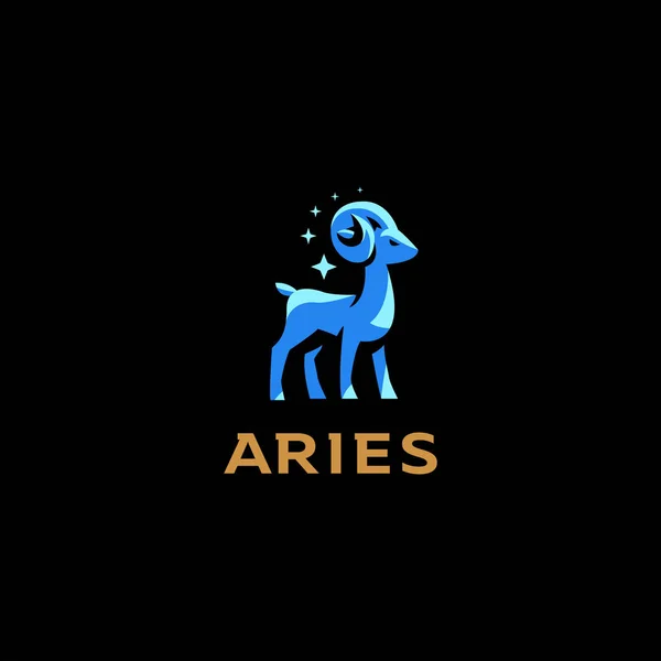 Aries, cabra, carnero . — Vector de stock