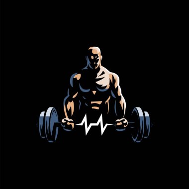 Fitness adamı halteri tutar..