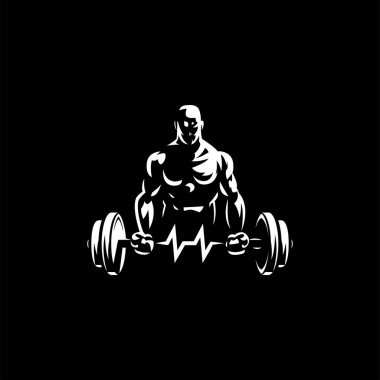 Fitness adamı halteri tutar..