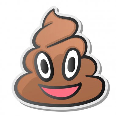 Bok emoji, gülümseyen yüzler, sembol, etiket