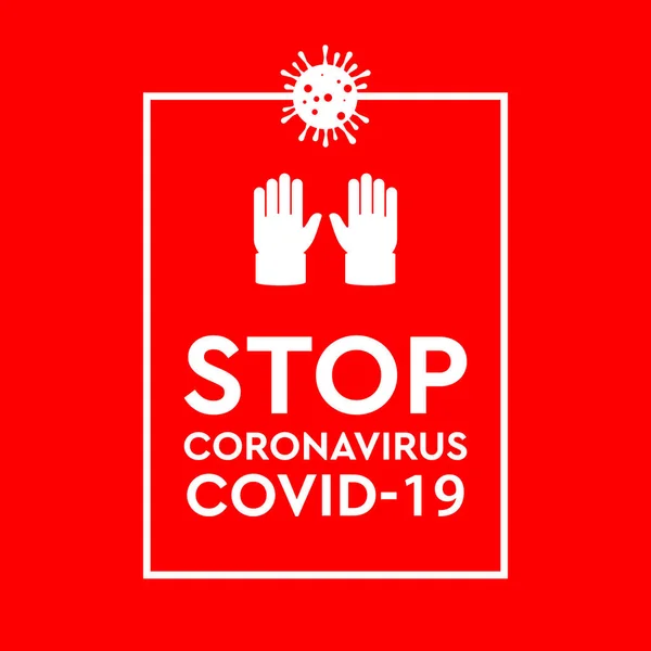 停止Coronavirus Covid-19概念。验尸官检疫病媒的概念说明。拯救世界. — 图库矢量图片