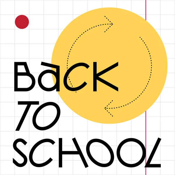 Back to school, web template, vector illustration. — Stock Vector