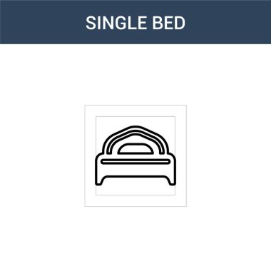 iki renkli tek yataklı konsept vektör ikonu. 2 renk tek yataklı vektör illüstrasyonu. Beyaz arkaplanda izole edilmiş mavi ve turuncu epinefrin simgesi.