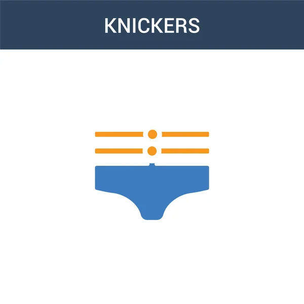 Två Färgade Knickers Koncept Vektor Ikon Färg Knickers Vektor Illustration — Stock vektor