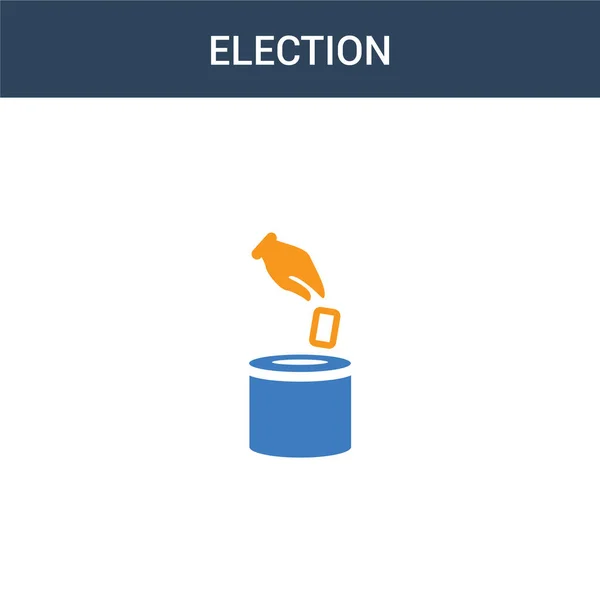 Zweifarbiges Wahlkonzept Vektorsymbol Farbige Abbildung Des Wahlvektors Isoliertes Blaues Und — Stockvektor
