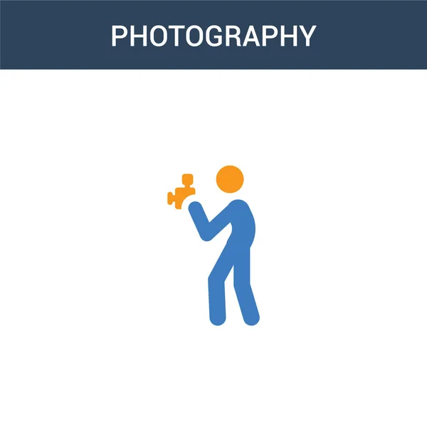 Иконка Вектора Концепции Цветной Фотографии Цветная Фотография Векторная Иллюстрация Изолированный — стоковый вектор