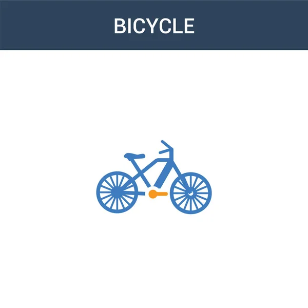 Dvě Barevné Bicycle Koncept Vektorové Ikony Barvy Bicycle Vektor Ilustrace — Stockový vektor
