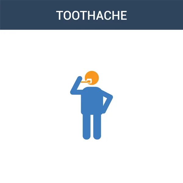 Zweifarbiges Vektor Symbol Für Zahnschmerzen Konzept Farbige Abbildung Des Zahnschmerzen — Stockvektor