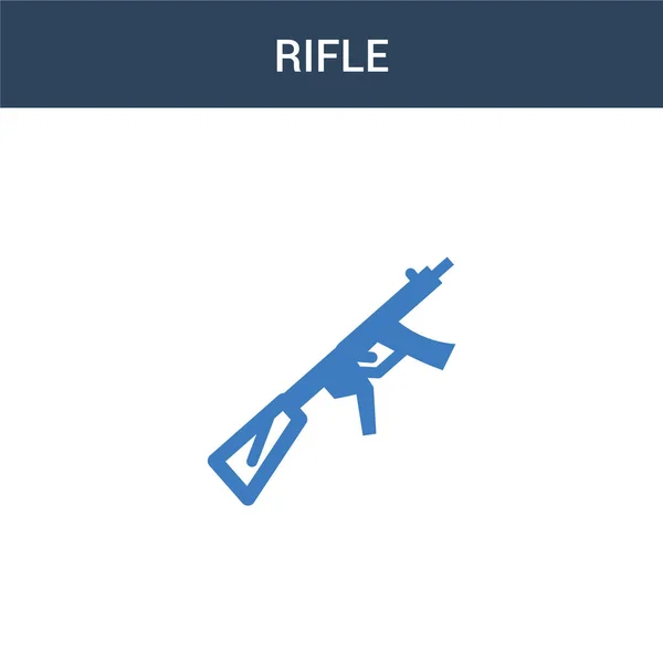 Dos Icono Vectores Concepto Rifle Color Ilustración Vectores Rifle Color — Vector de stock