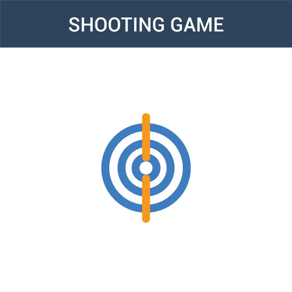 Двухцветная Иконка Вектора Концепции Игры Shooting Цветная Иллюстрация Вектора Игры — стоковый вектор