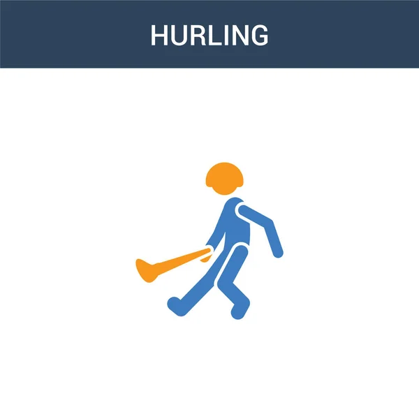 Two Colored Hurling Concept Vector Icon Color Hurling Vector Illustration — Stock Vector