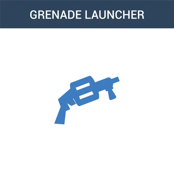 Icône Vectorielle Concept Lanceur Grenade Deux Couleurs Illustration Vectorielle Lanceur — Image vectorielle