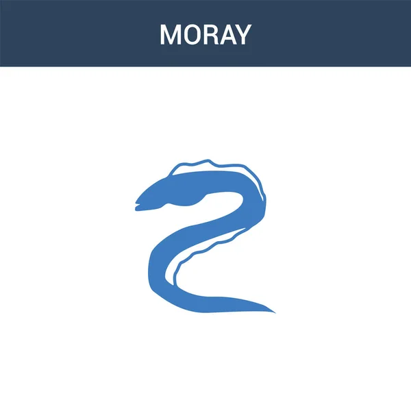 Dos Color Moray Concepto Vector Icono Ilustración Vectorial Color Moray — Vector de stock