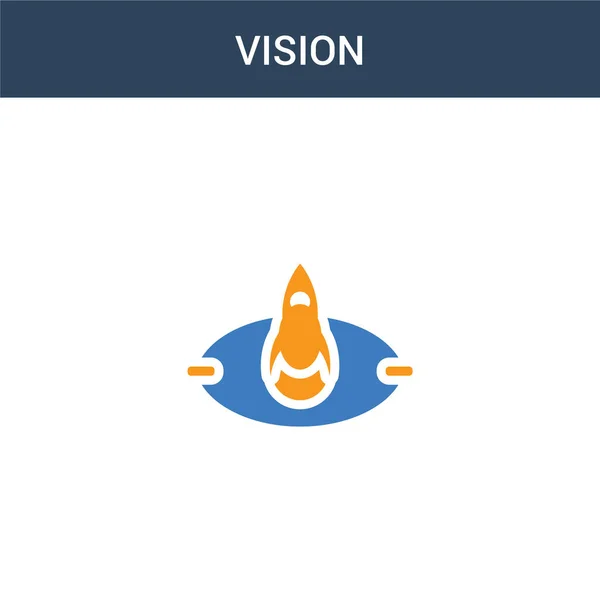 Két Színes Vision Koncepció Vektor Ikon Szín Vision Vektor Illusztráció — Stock Vector