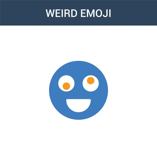 Due Colorate Strane Emoji Concetto Icona Vettoriale Illustrazione Vettoriale Emoji — Vettoriale Stock