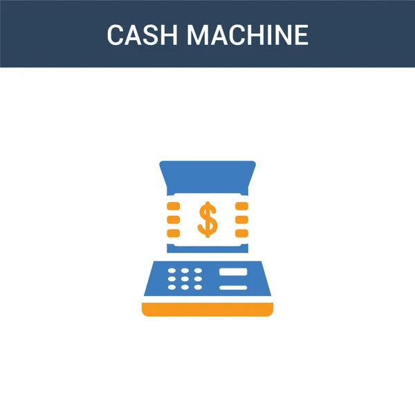 Icona Vettoriale Due Macchine Cash Colorate Illustrazione Vettoriale Della Macchina — Vettoriale Stock