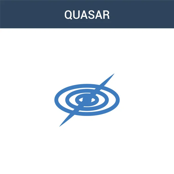 Dos Color Quasar Icono Vector Concepto Ilustración Vectorial Quasar Color — Archivo Imágenes Vectoriales