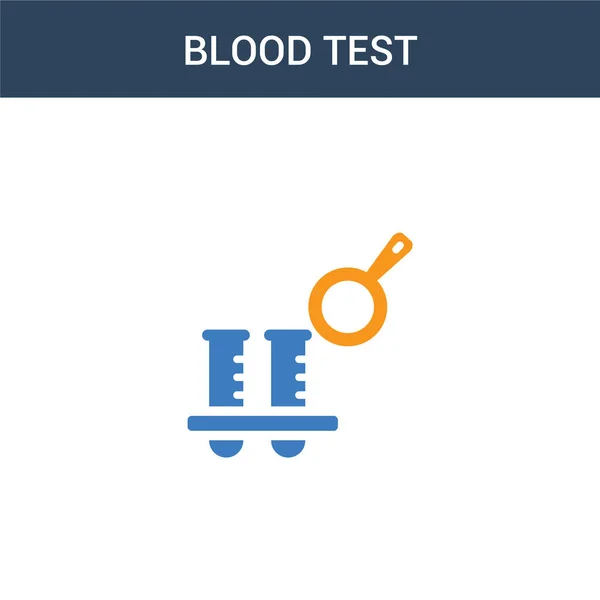 Dvě Barevné Krevní Test Koncept Vektorové Ikony Barvy Krevní Test — Stockový vektor