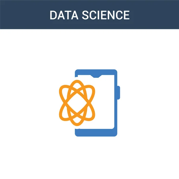 Due Colorati Concetto Scienza Dei Dati Icona Vettoriale Illustrazione Vettoriale — Vettoriale Stock