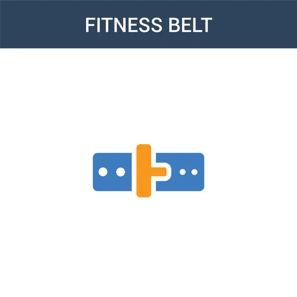 Dois Colorido Fitness Belt Conceito Vetor Ícone Cor Fitness Belt — Vetor de Stock