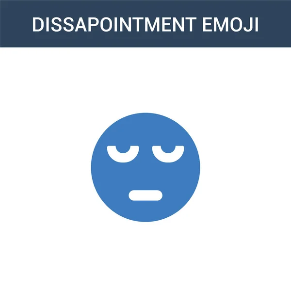 Farvede Dissapointment Emoji Koncept Vektor Ikon Farve Dissapointment Emoji Vektor Stock-illustration