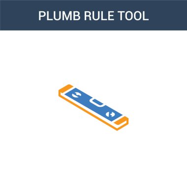 iki renkli Plumb kural aracı vektör ikonu. 2 renk Plumb kural aracı illüstrasyonu. Beyaz arkaplanda izole edilmiş mavi ve turuncu epinefrin simgesi.