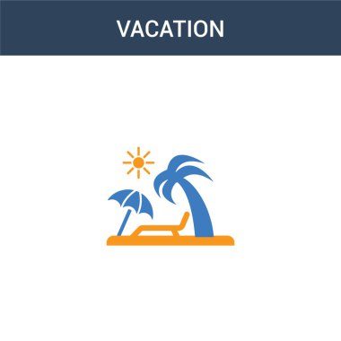 iki renkli tatil konsepti vektör simgesi. 2 renk tatil vektör çizimi. Beyaz arkaplanda izole edilmiş mavi ve turuncu epinefrin simgesi.