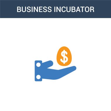 iki renkli iş kuvöz konsept vektör ikonu. 2 renk iş kuvöz vektör çizimi. Beyaz arkaplanda izole edilmiş mavi ve turuncu epinefrin simgesi.