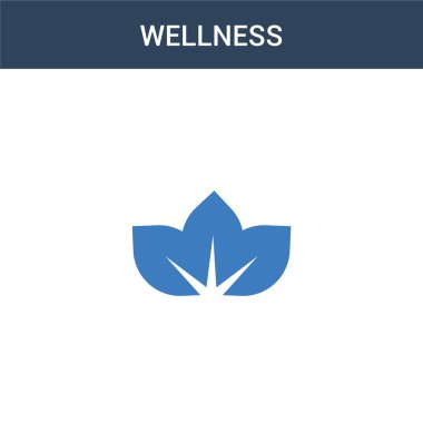 iki renkli sağlık konsepti vektör simgesi. 2 renk Wellness vektör çizimi. Beyaz arkaplanda izole edilmiş mavi ve turuncu epinefrin simgesi.