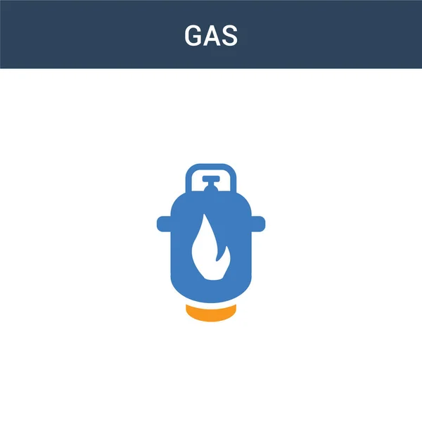 Two Colored Gas Concept Vector Icon Color Gas Vector Illustration — Stock Vector